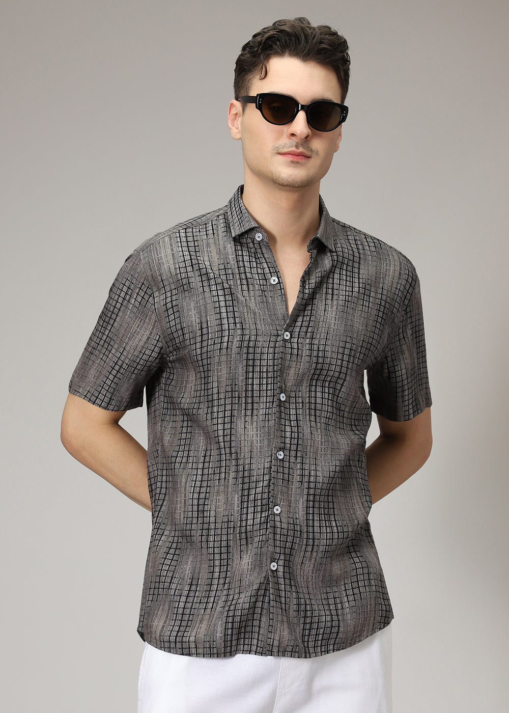 Faded Striped Print Shirt