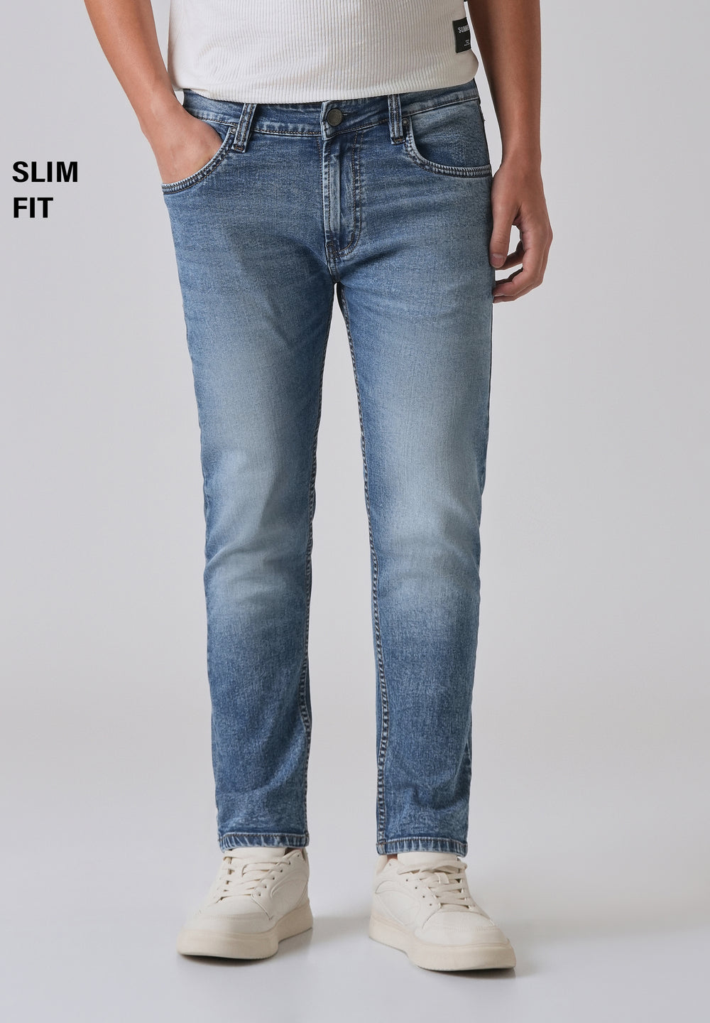 Faded Blue Slim fit Jeans
