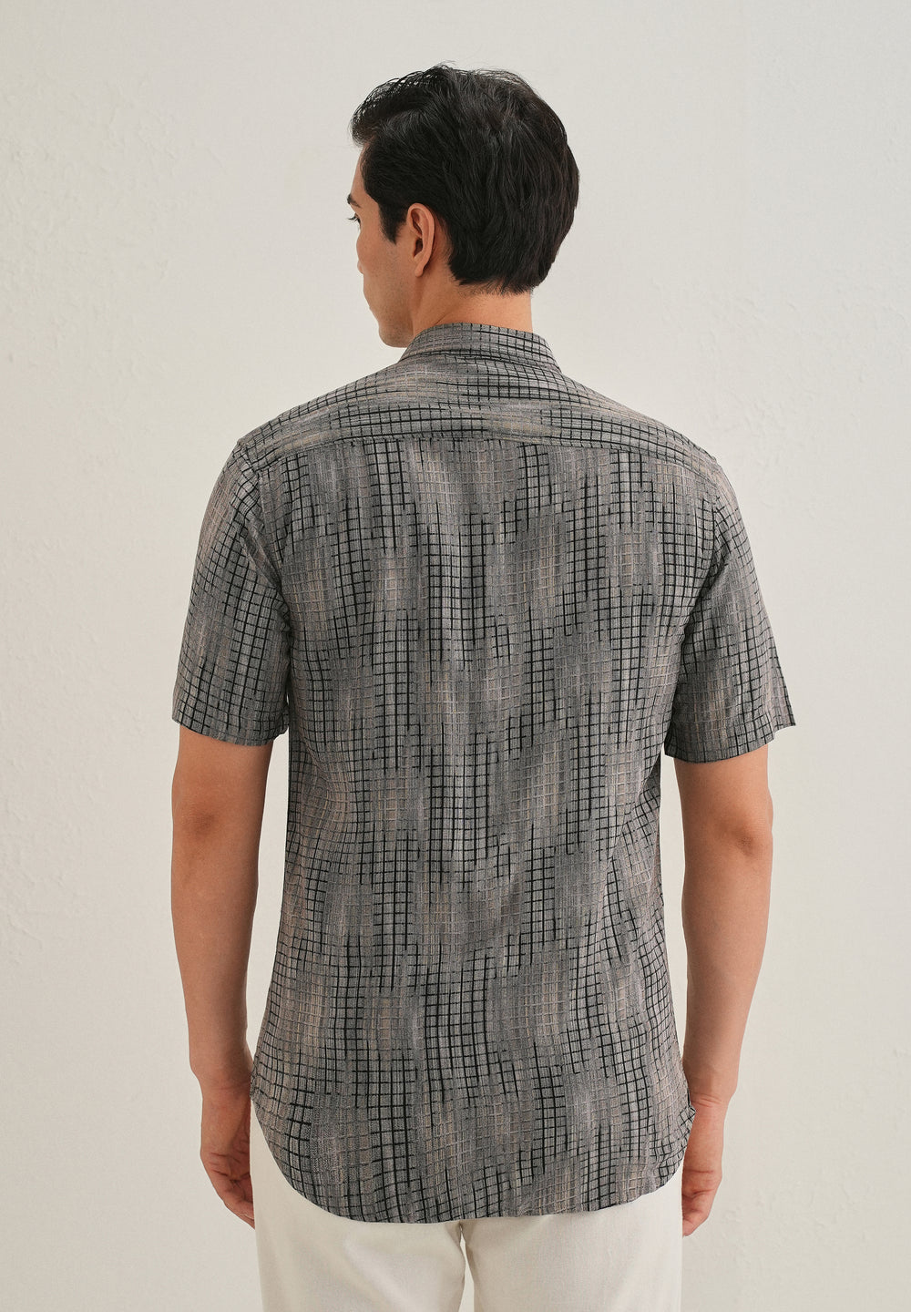 Faded Grey Stripe Print Shirt