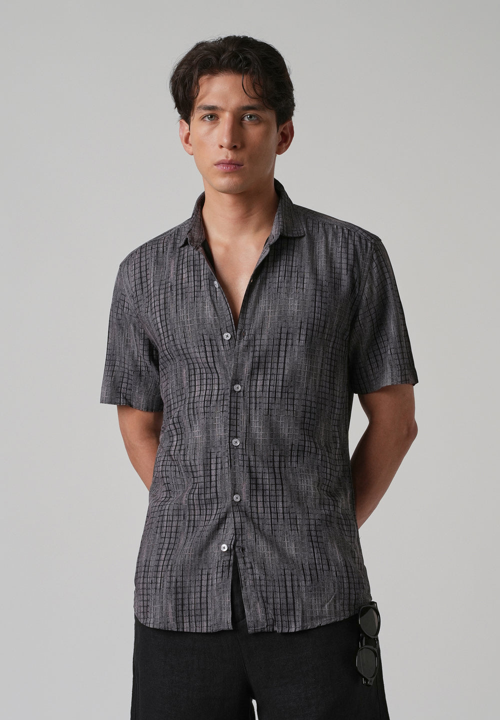 Faded Stripe Print Shirt