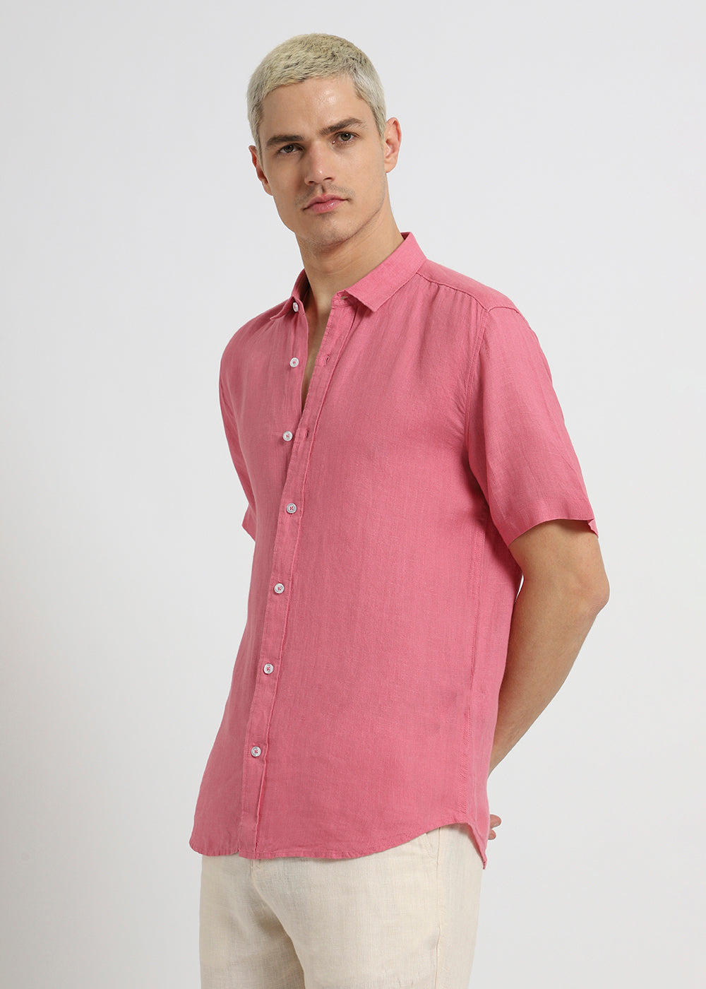 Fandango Pink Pure Irish Linen Shirt