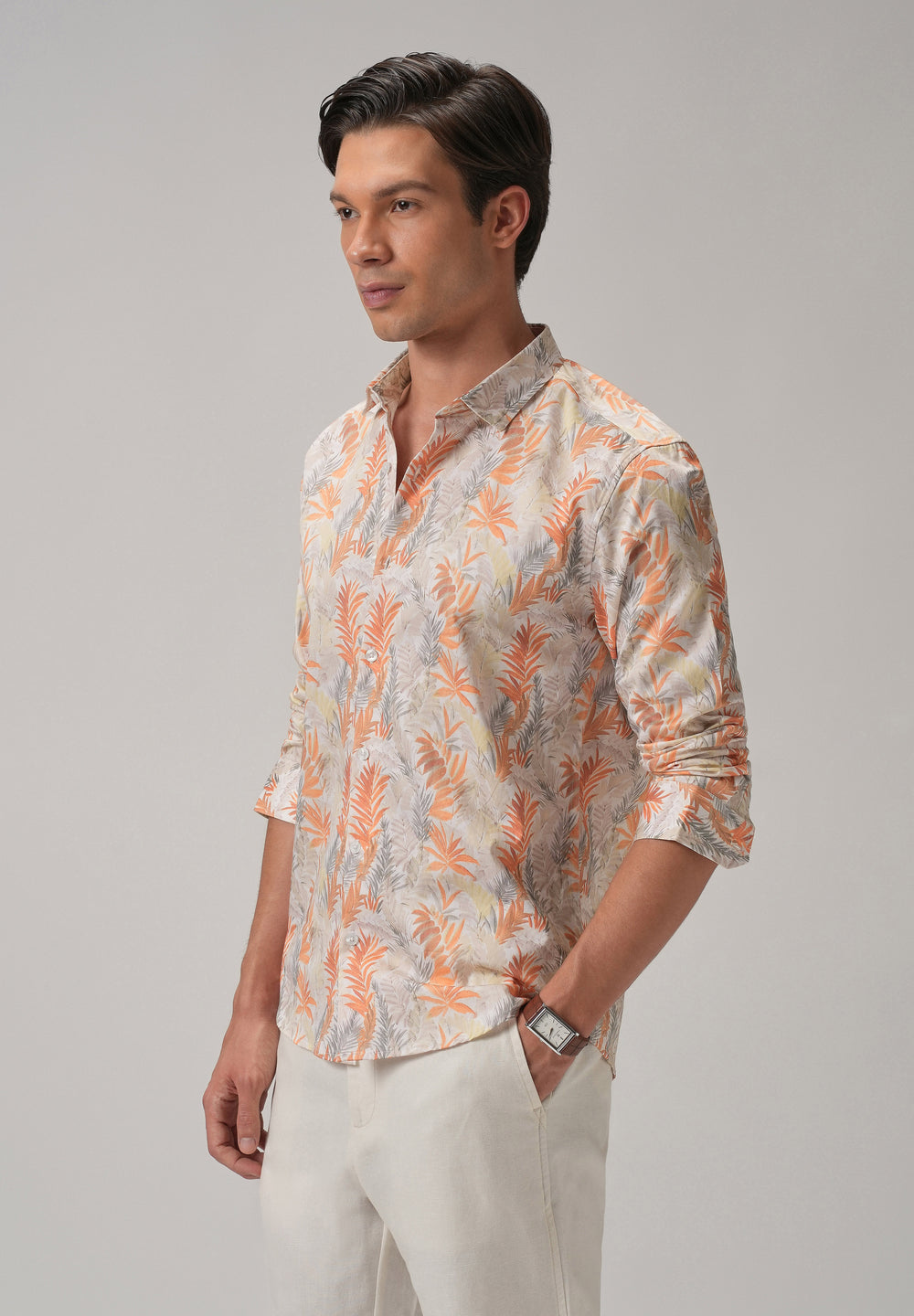 Feather Floral Printed Shirt