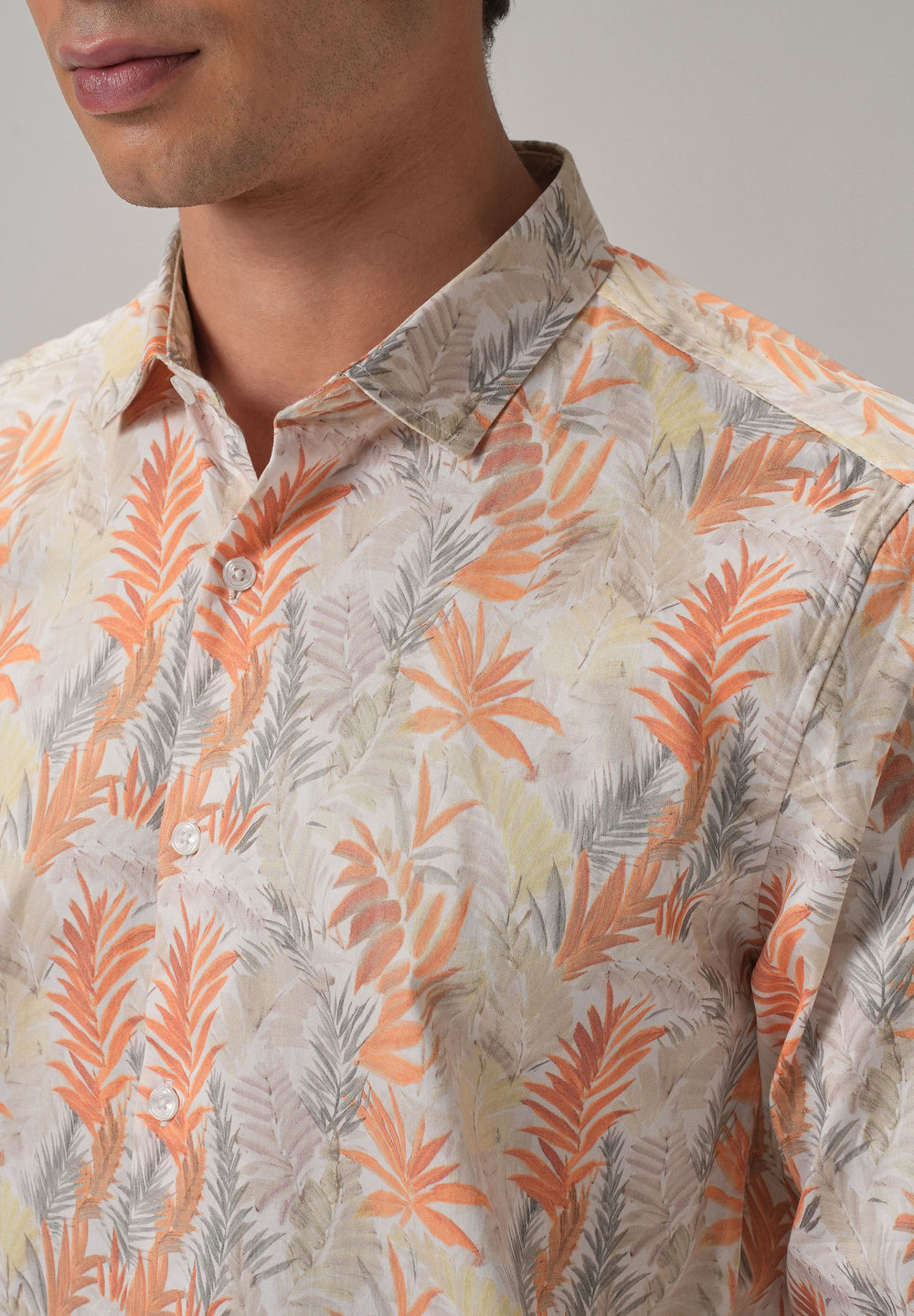 Feather Floral Printed Shirt