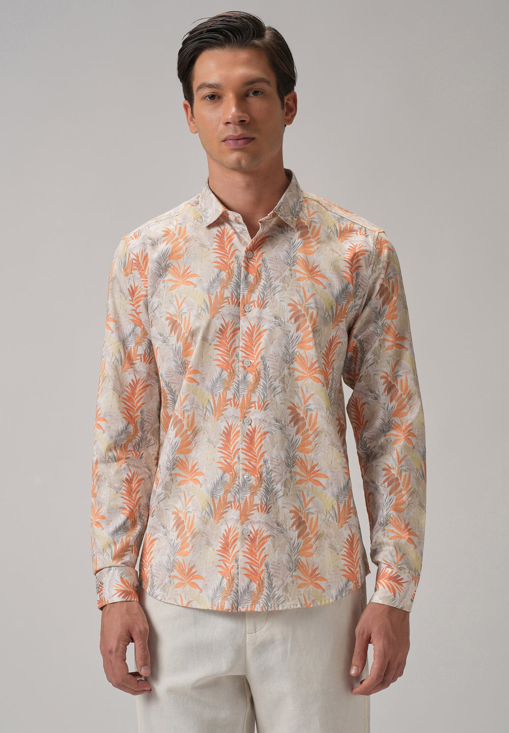 Feather Floral Printed Shirt