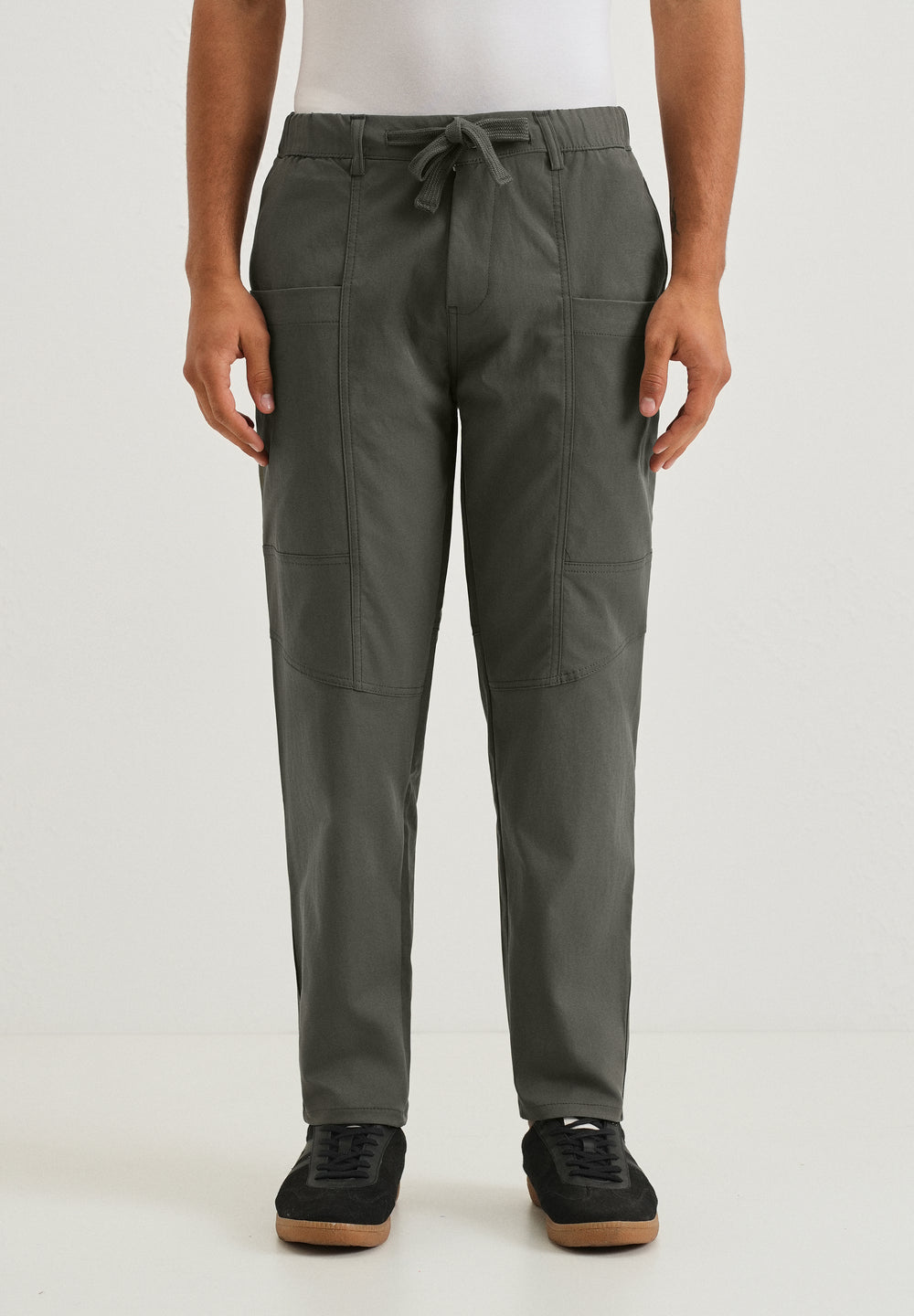 Fern Green Drawstring Panel Cargo