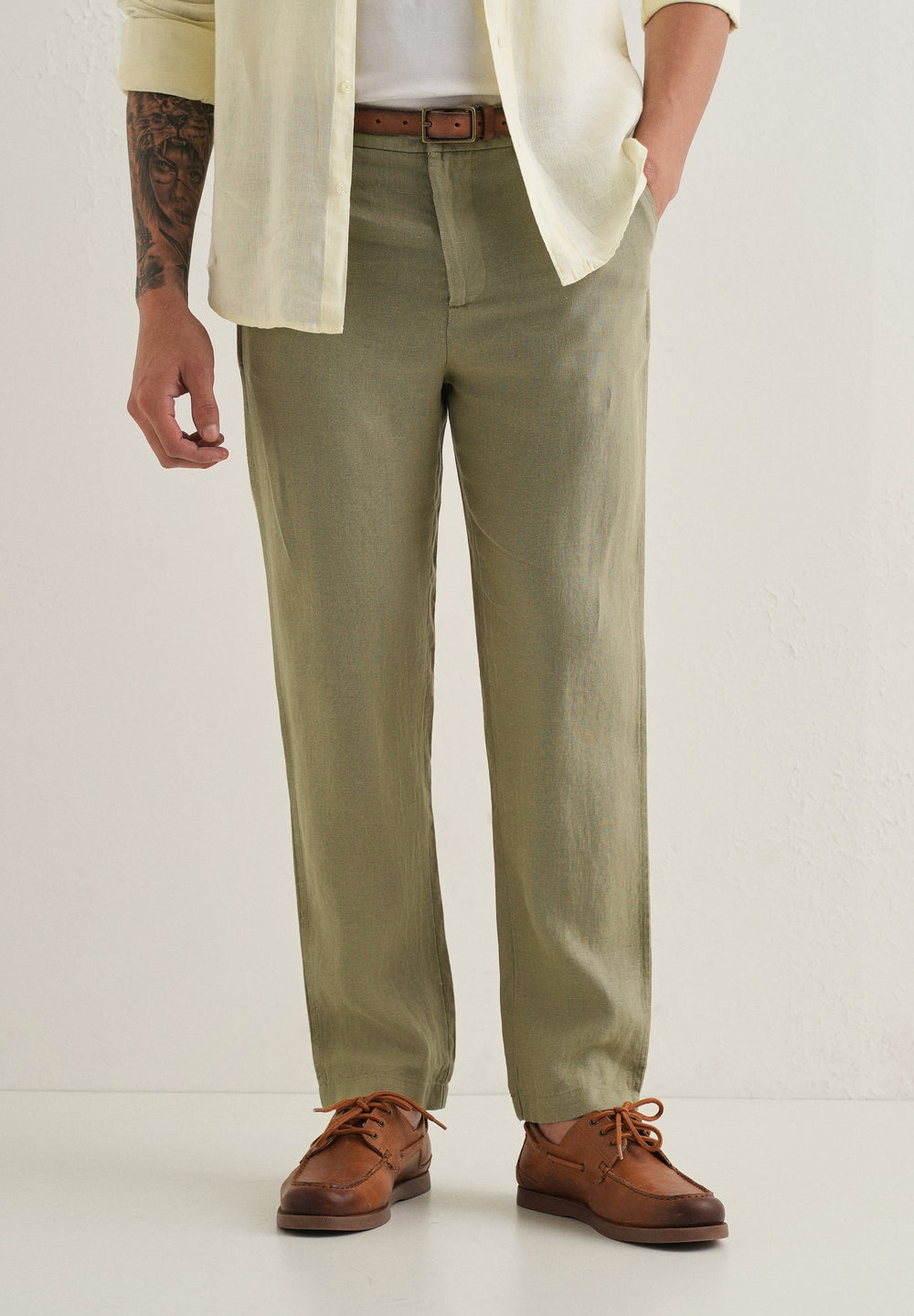 Fern Green Linen Pant