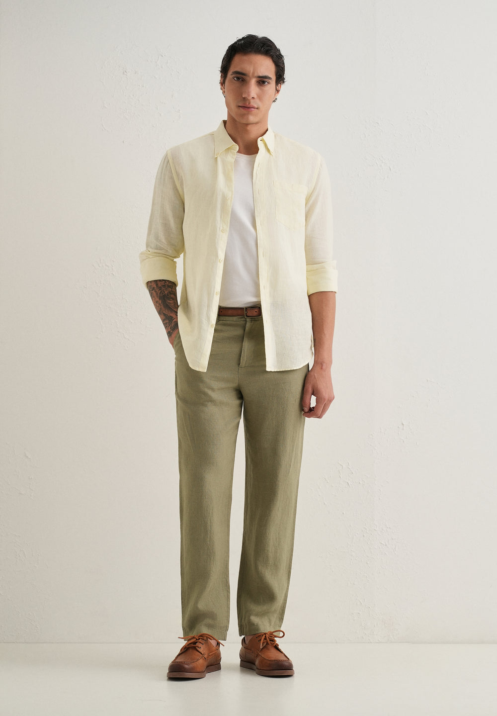 Fern Green Linen Pant