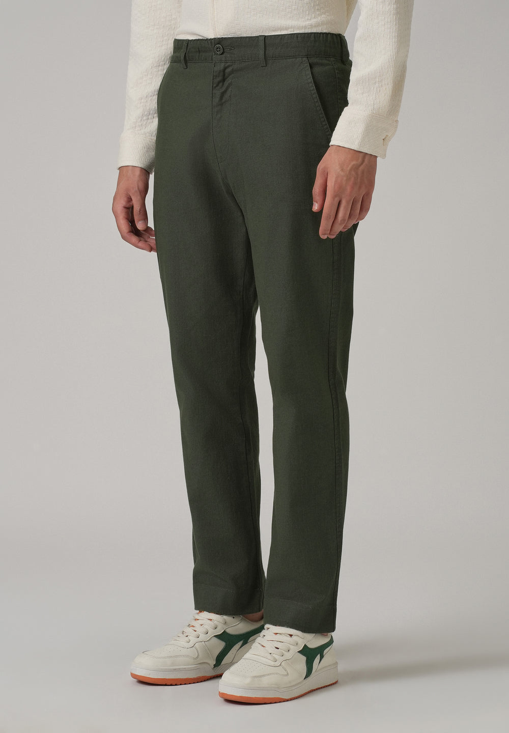 Fern Green Cotton Trouser