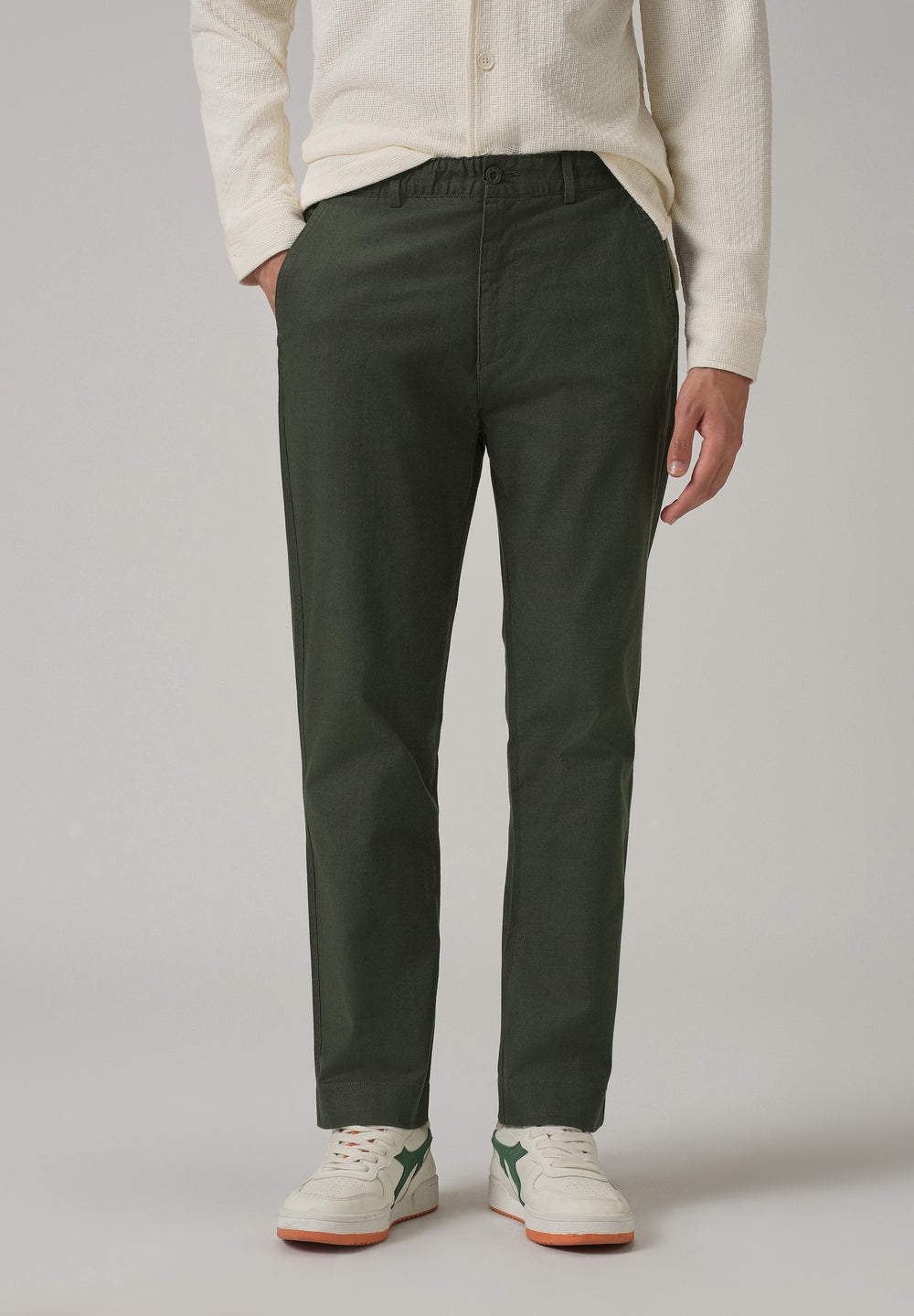 Fern Green Cotton Trouser