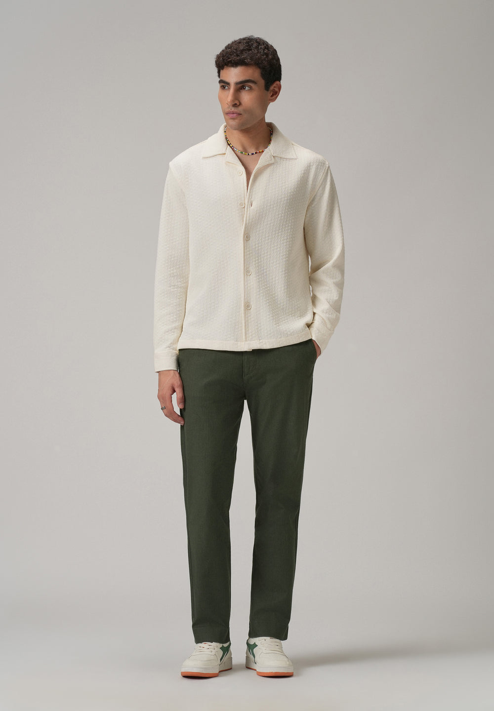 Fern Green Cotton Trouser