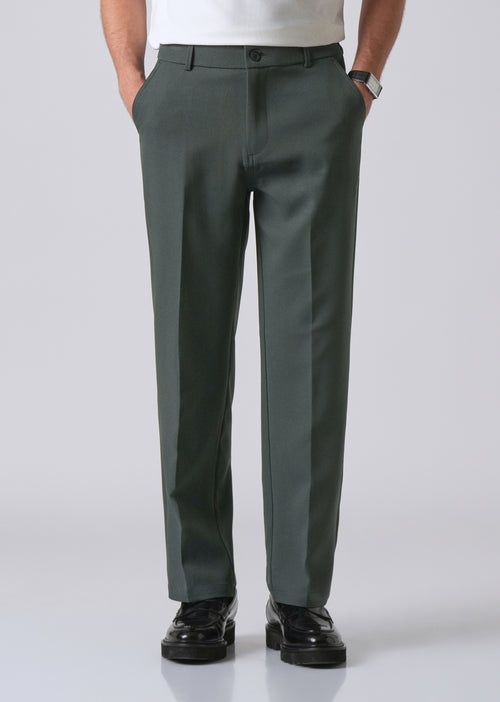 Fern Green Relaxed Fit Trousers