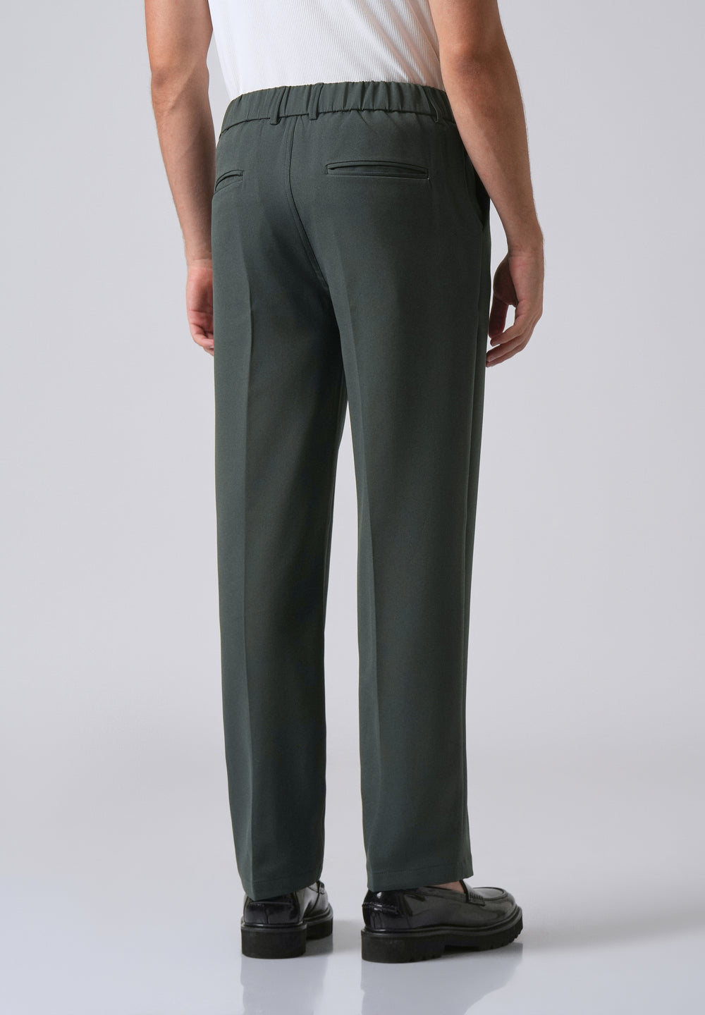 Fern Green Relaxed Fit Trousers