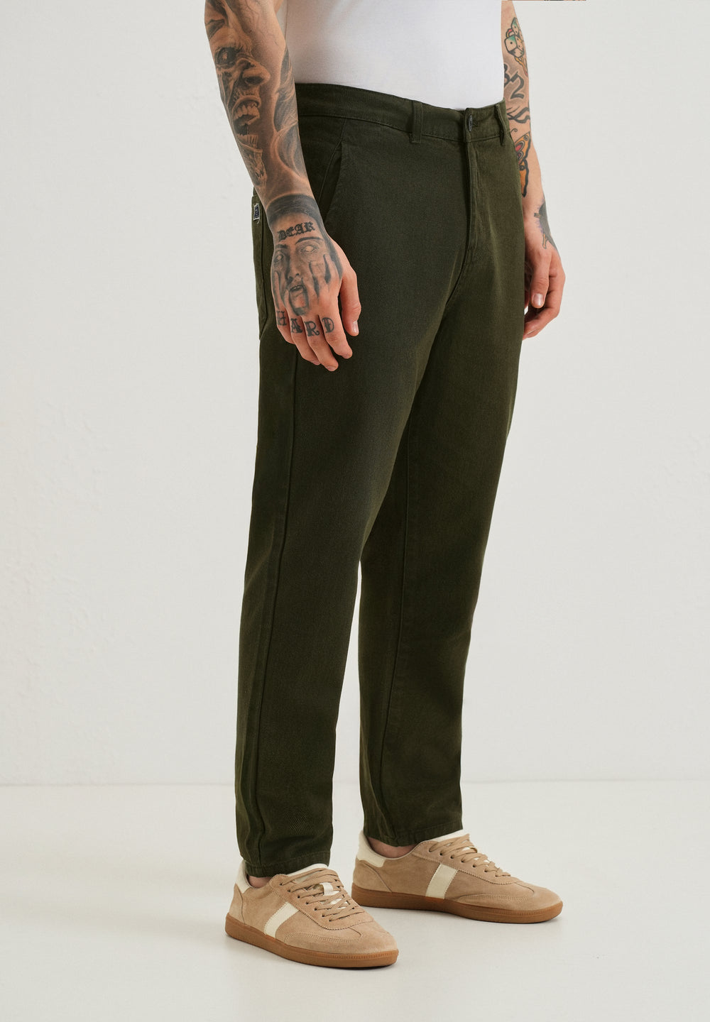 Fern Olive Drill Denim