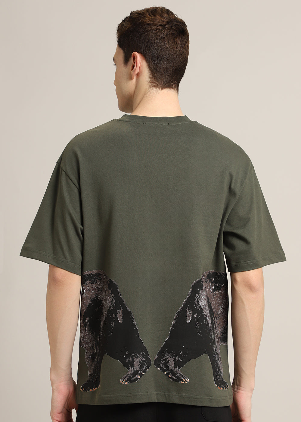 Ferocious Olive Oversized T-Shirt