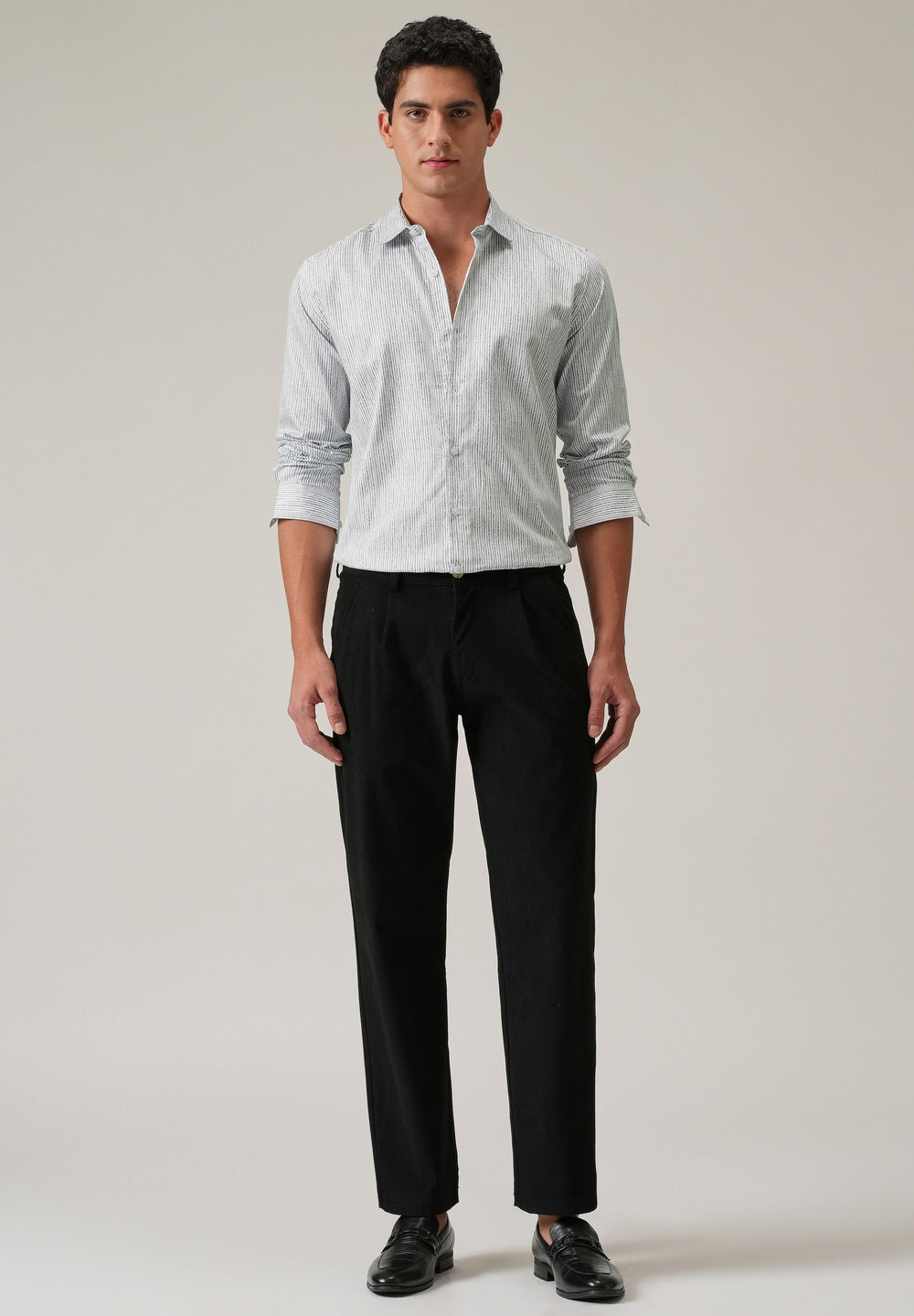 Fine Line Stripe Print Shirt