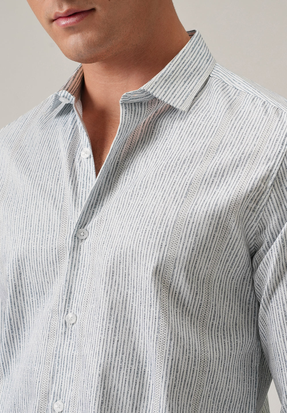 Fine Line Stripe Print Shirt