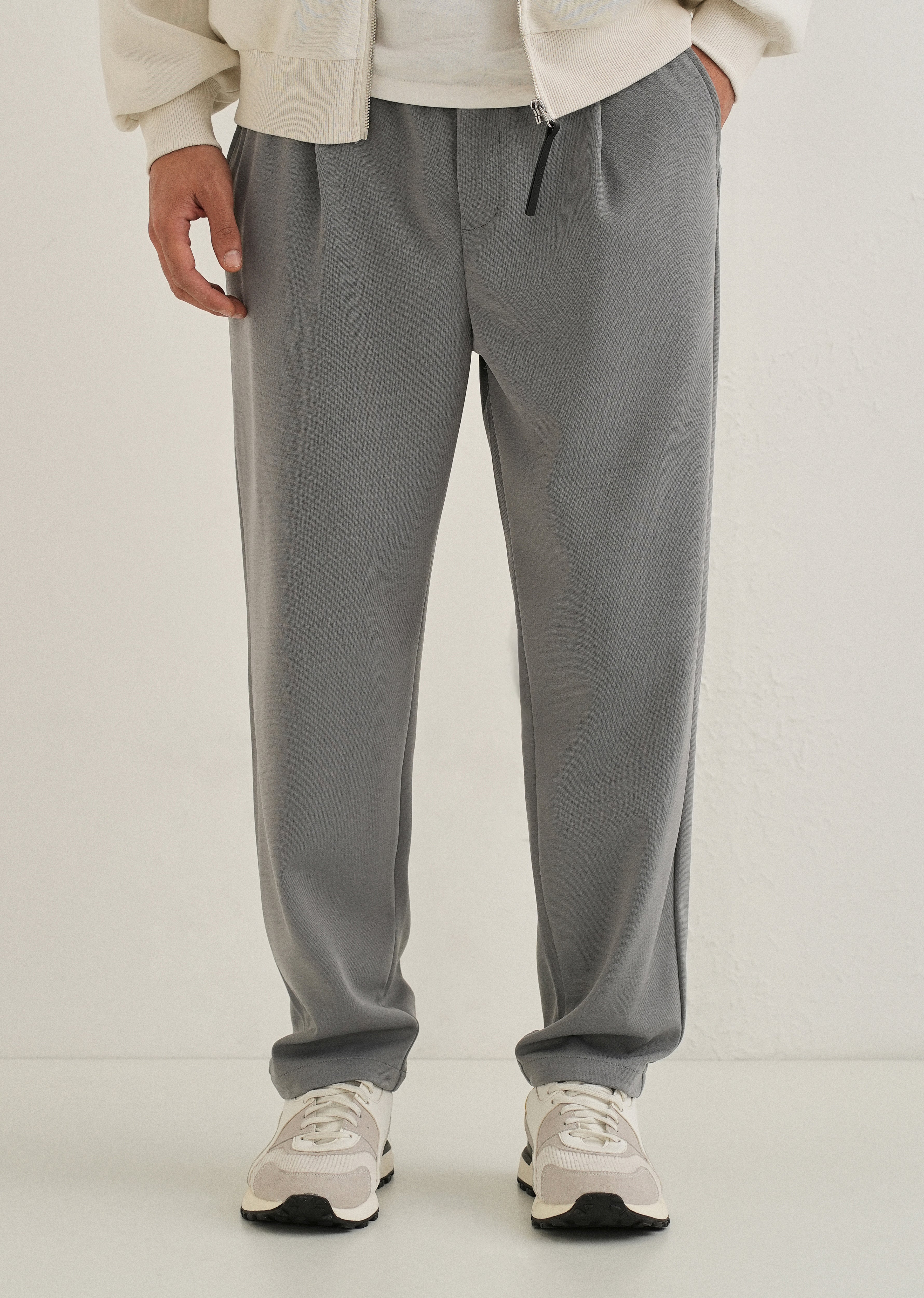 Flexi Ash Grey Korean Trouser