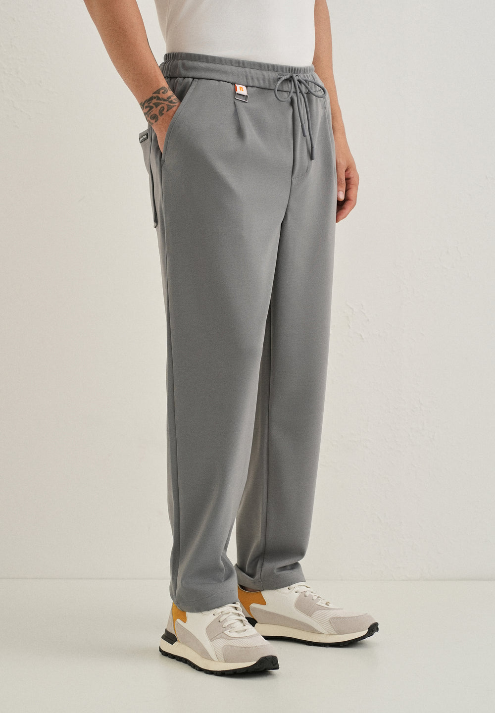 Flexi Ash Grey Korean Trouser