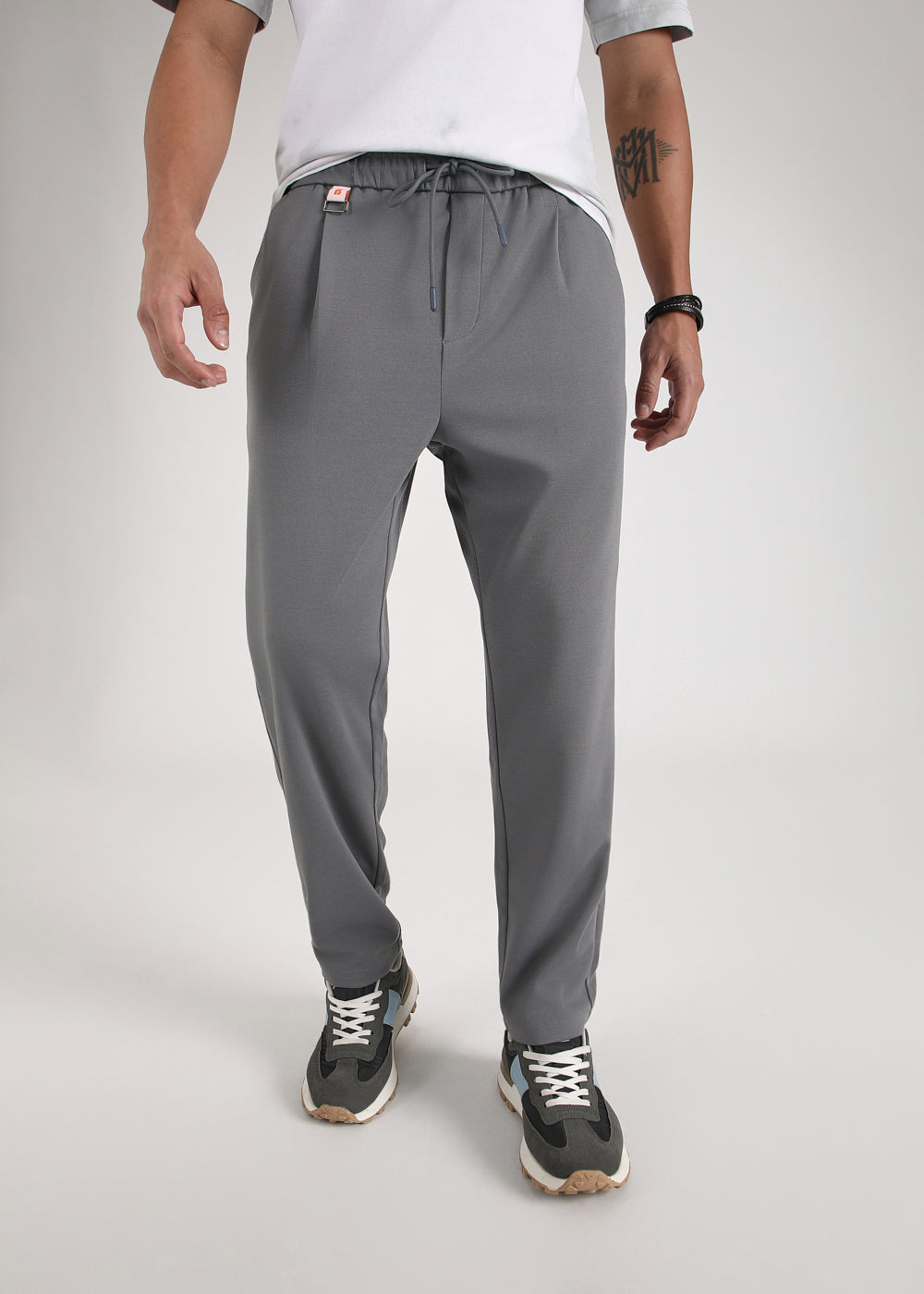 Flexi Ash Grey Korean Trousers