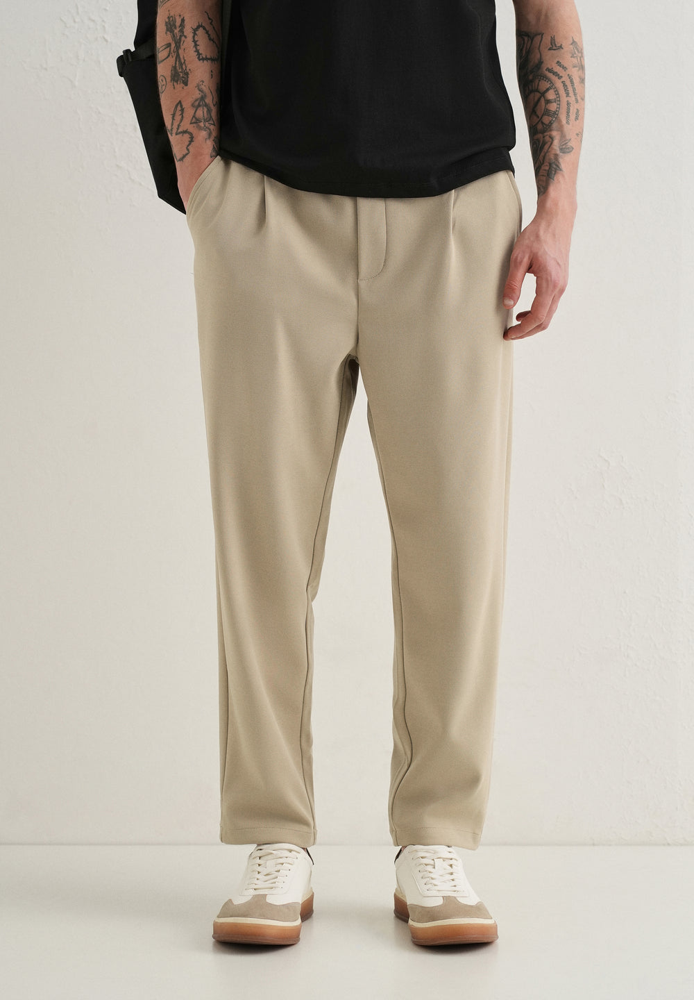 Flexi Beige Korean Trouser