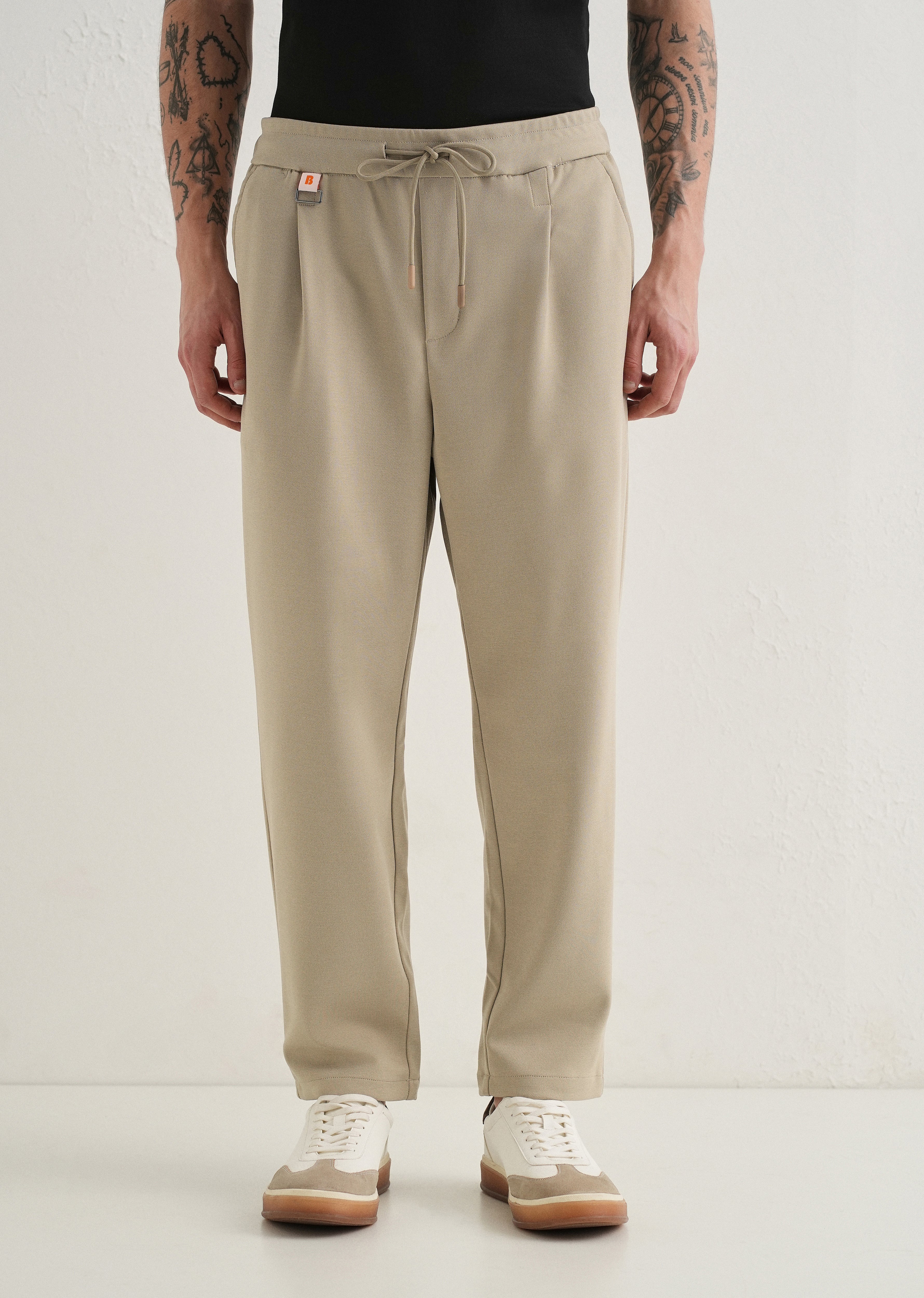 Flexi Beige Korean Trouser