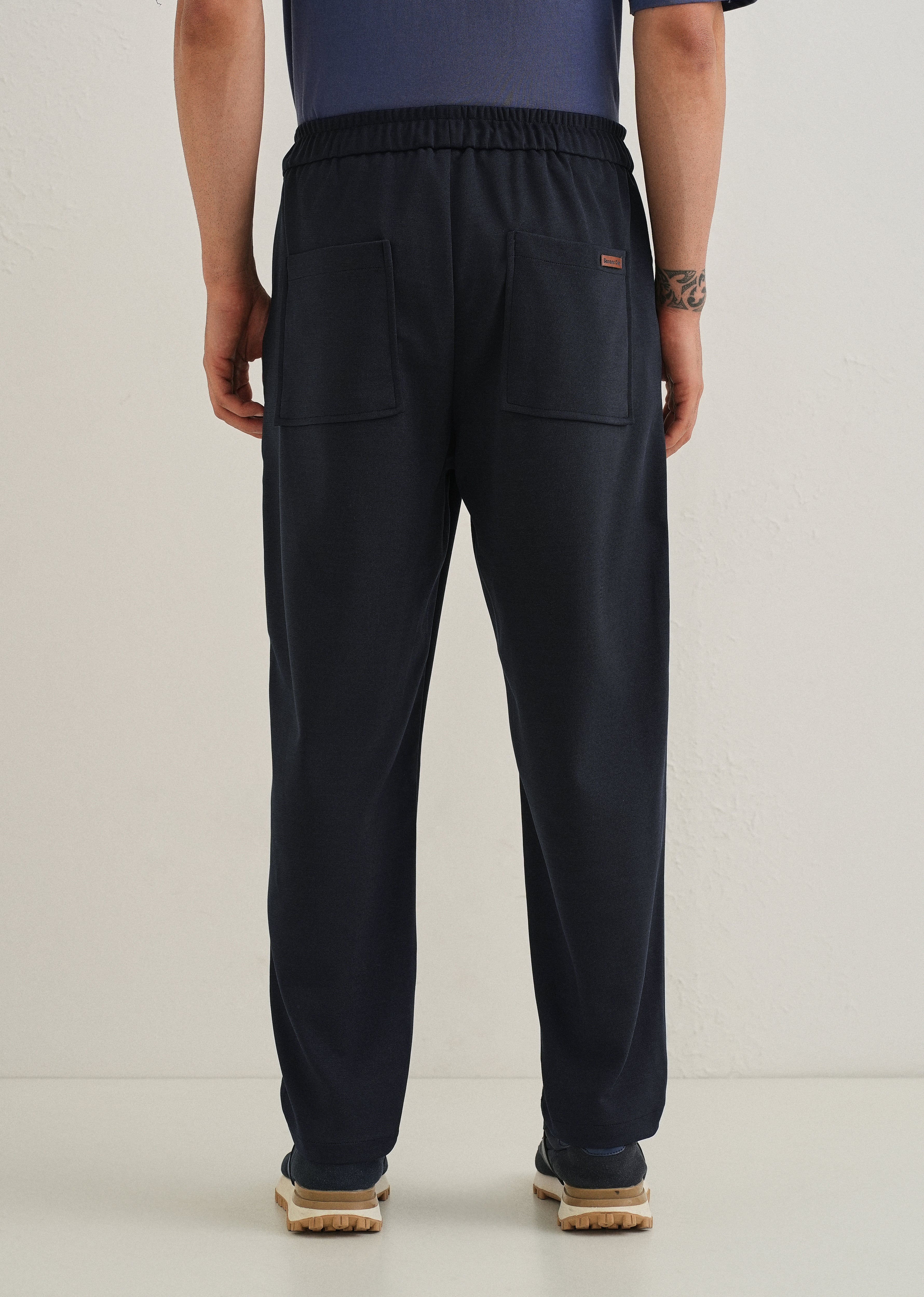 Flexi Dark Blue Korean Trouser
