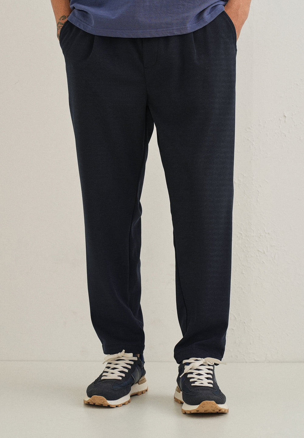 Flexi Dark Blue Korean Trouser