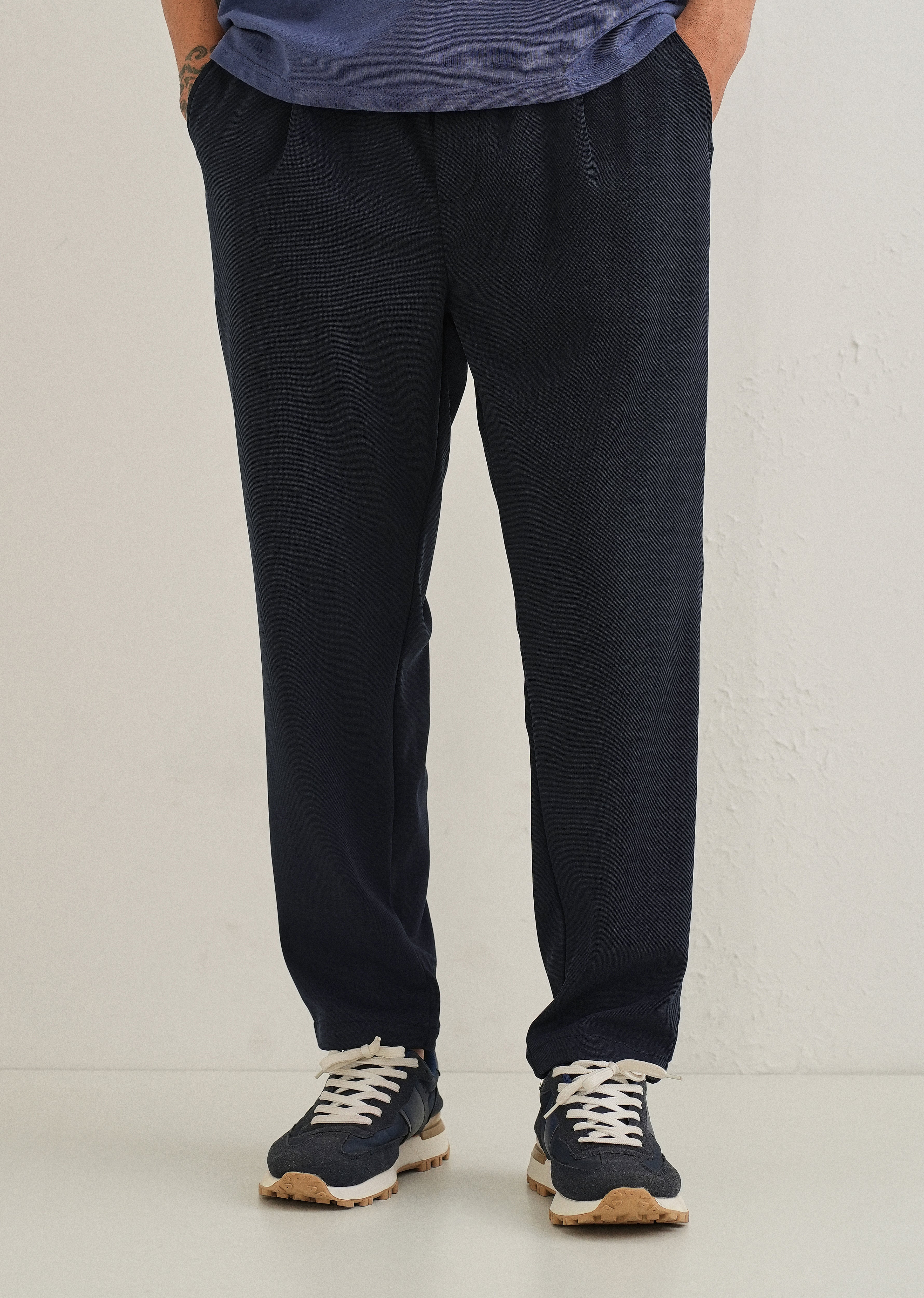 Flexi Dark Blue Korean Trouser