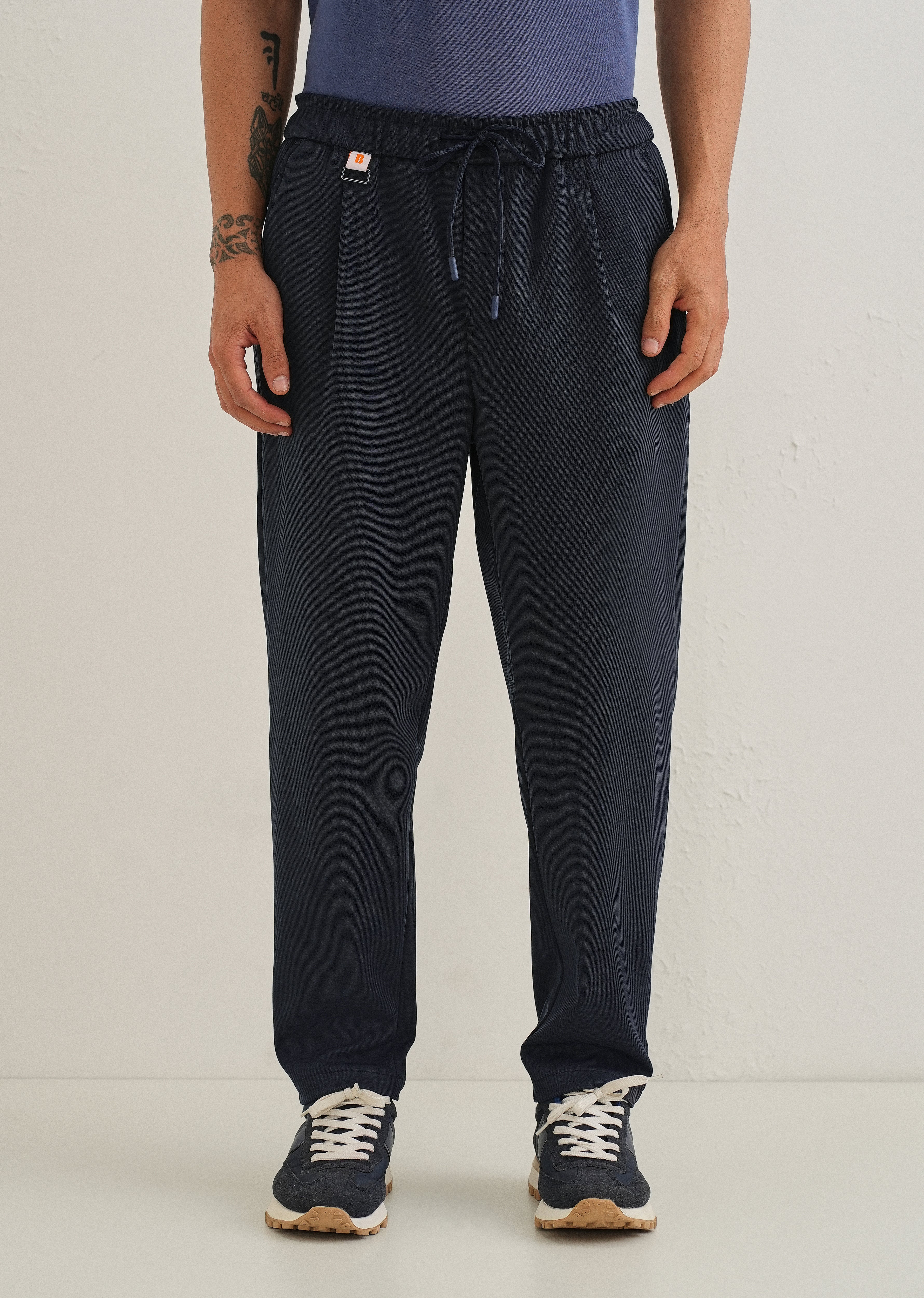 Flexi Dark Blue Korean Trouser