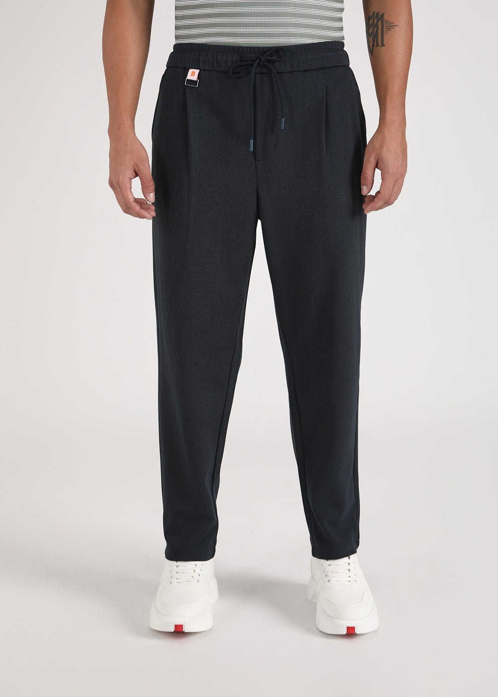 Flexi Dark Blue Korean Trousers