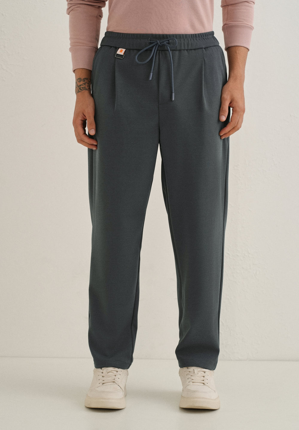 Flexi Dark Grey Korean Trouser