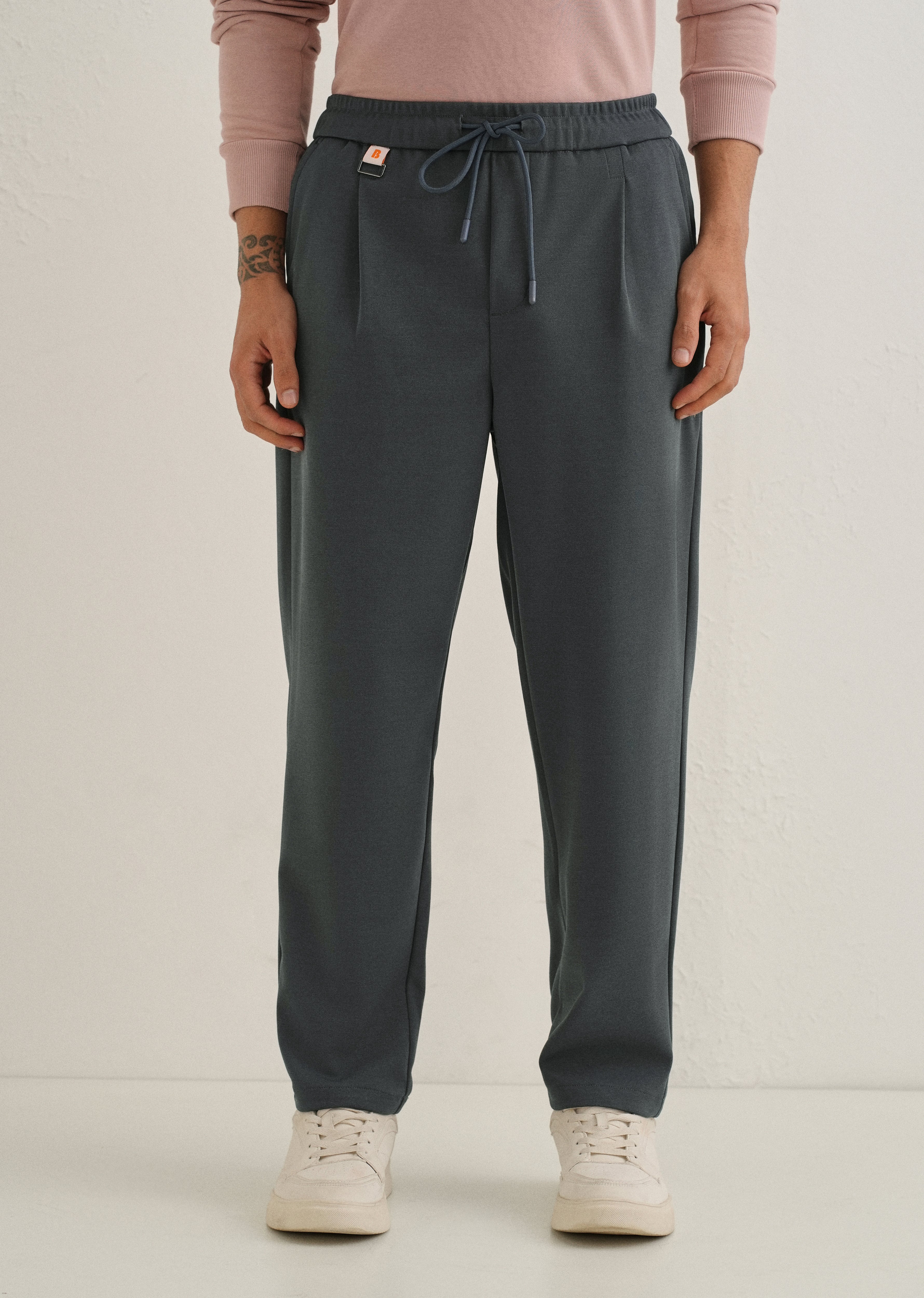 Flexi Dark Grey Korean Trouser