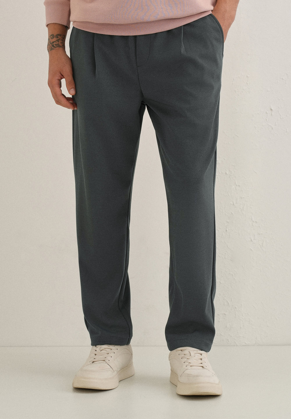 Flexi Dark Grey Korean Trouser