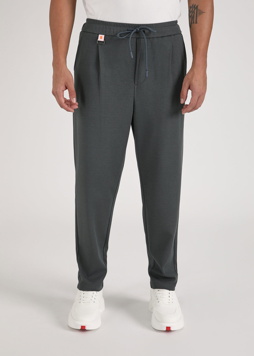 Flexi Dark Grey Korean Trousers