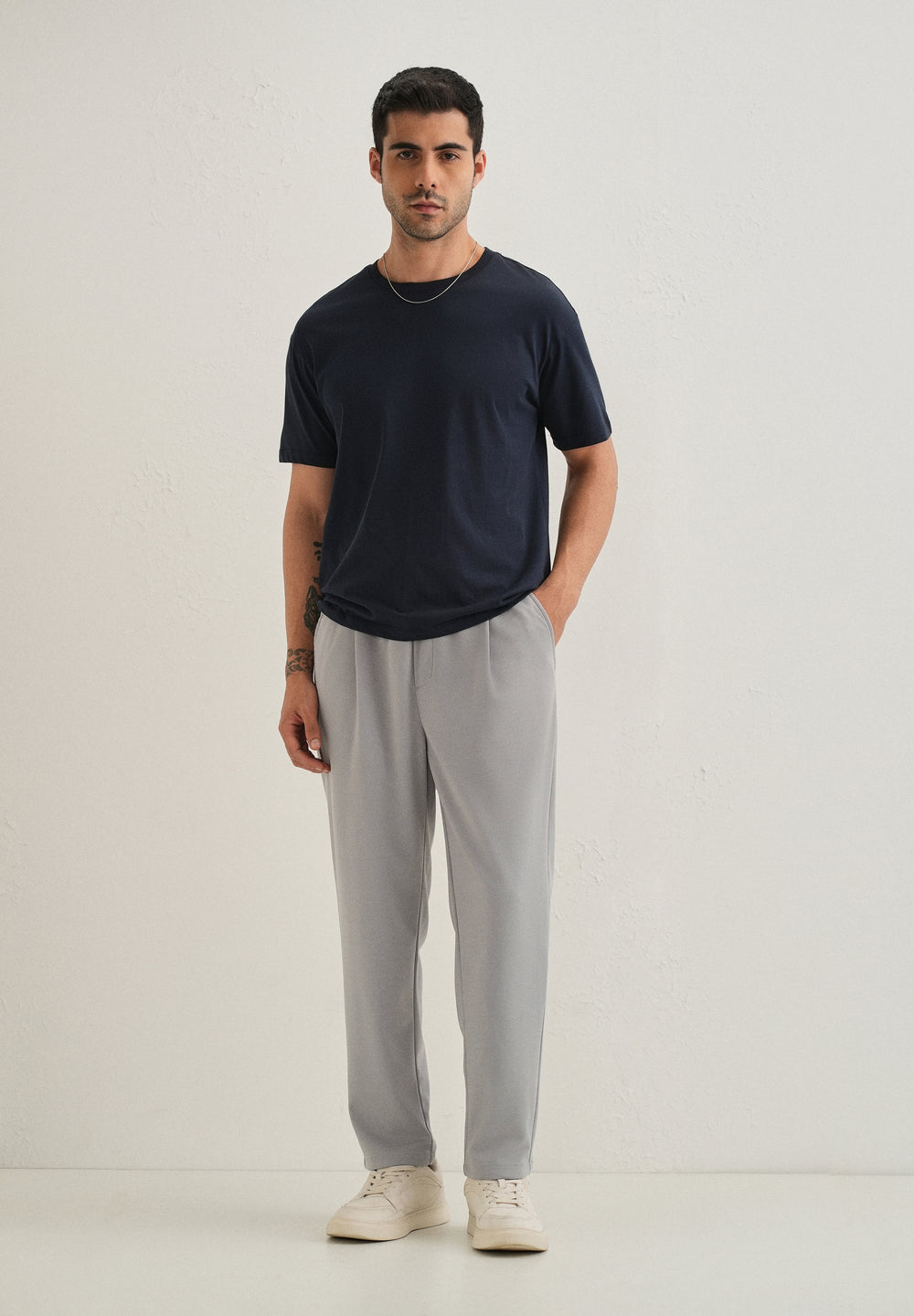 Flexi Light Grey Korean Trouser
