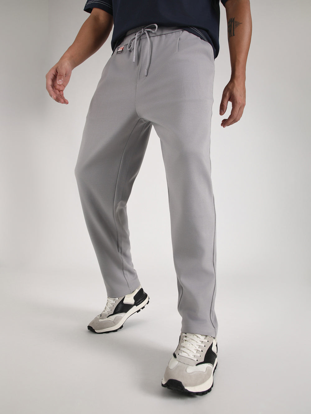 Flexi Light Grey Korean Trousers