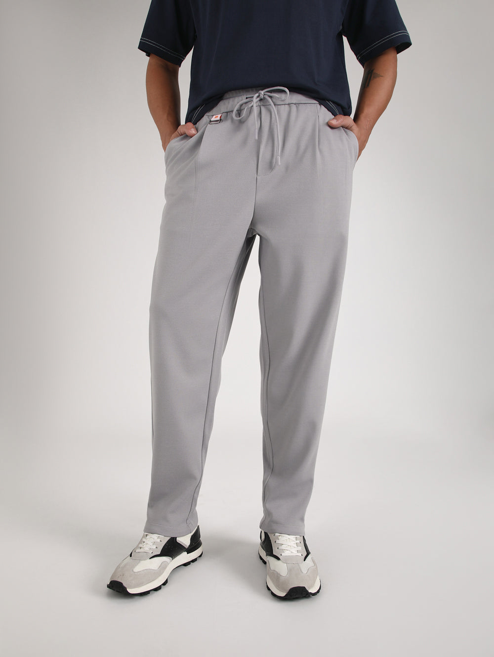 Flexi Light Grey Korean Trousers