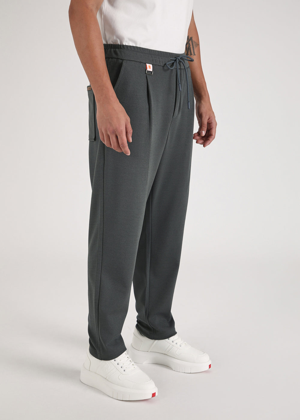 Flexi Dark Grey Korean Trouser