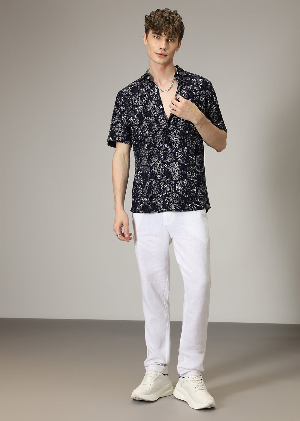 Flora Geo Print Shirt