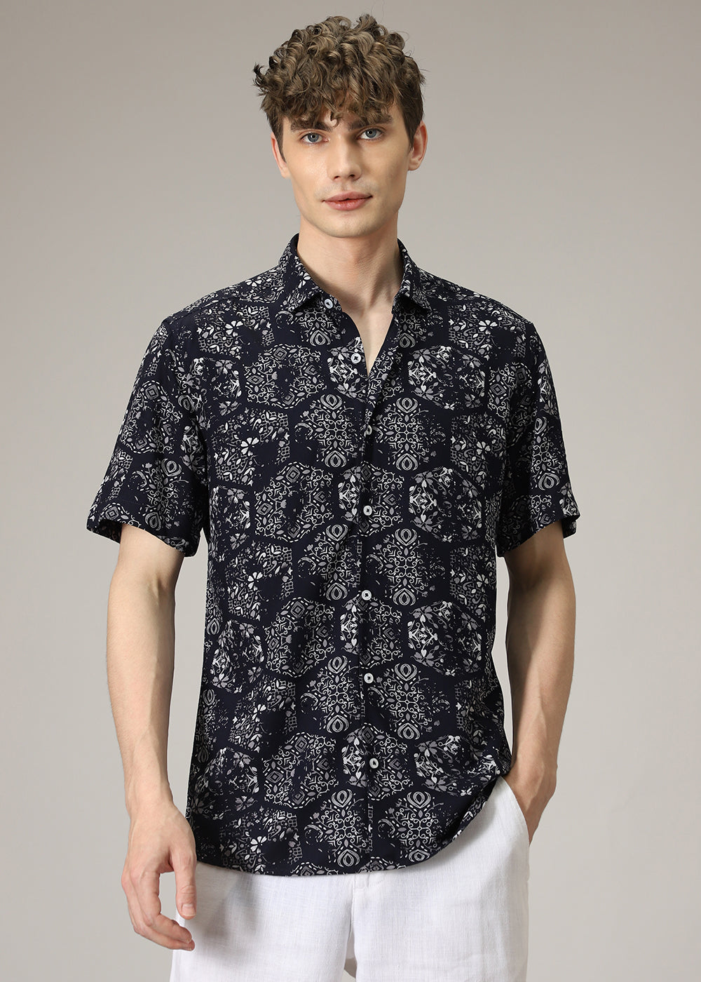 Flora Geo Print Shirt