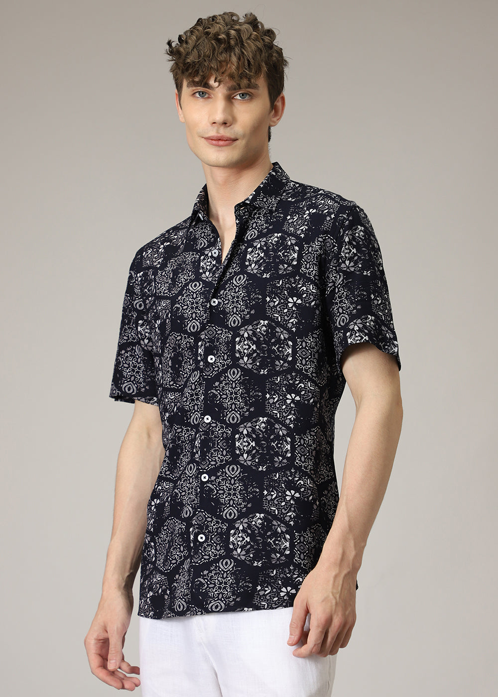 Flora Geo Print Shirt