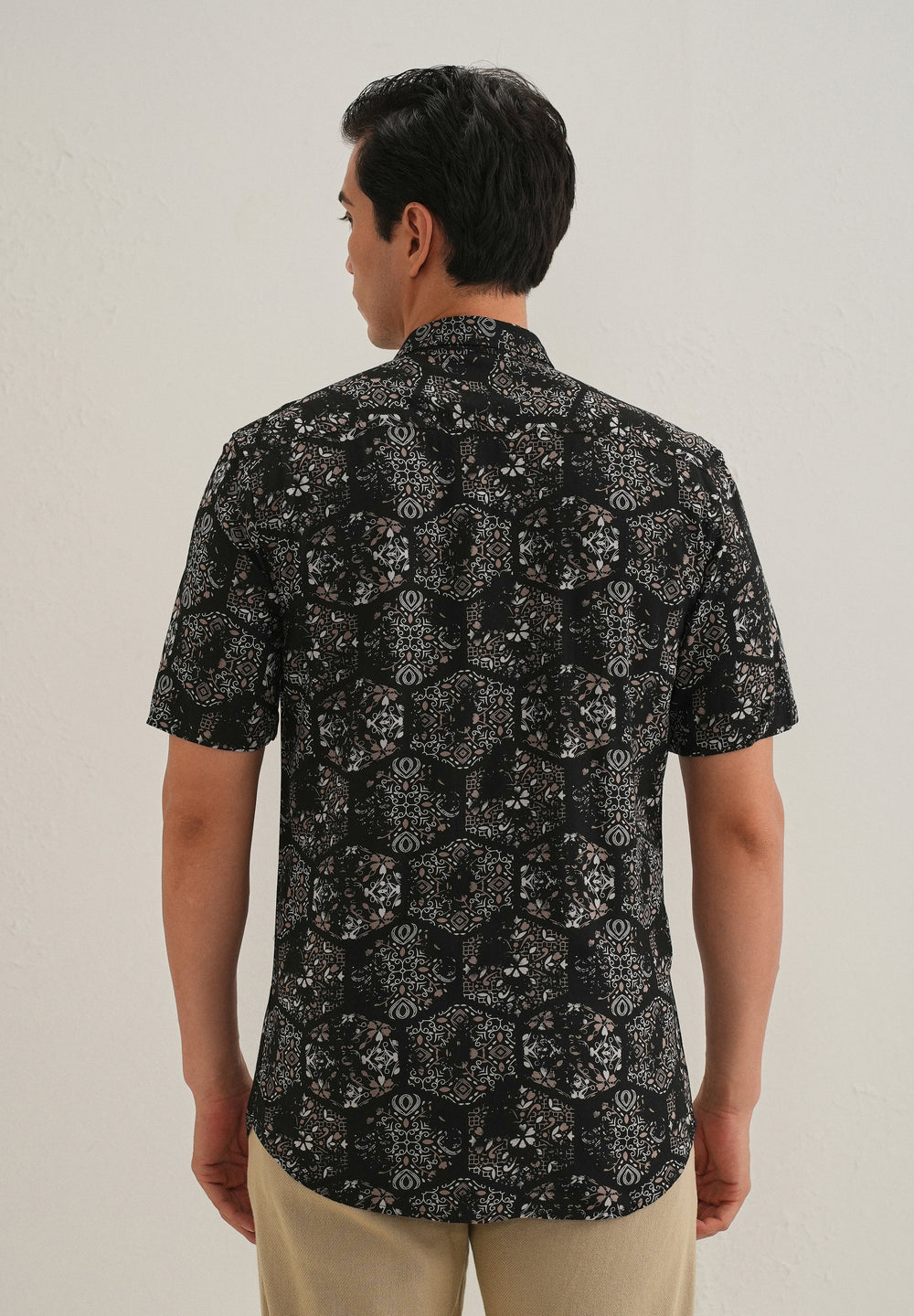 Flora Geo Black Print Shirt