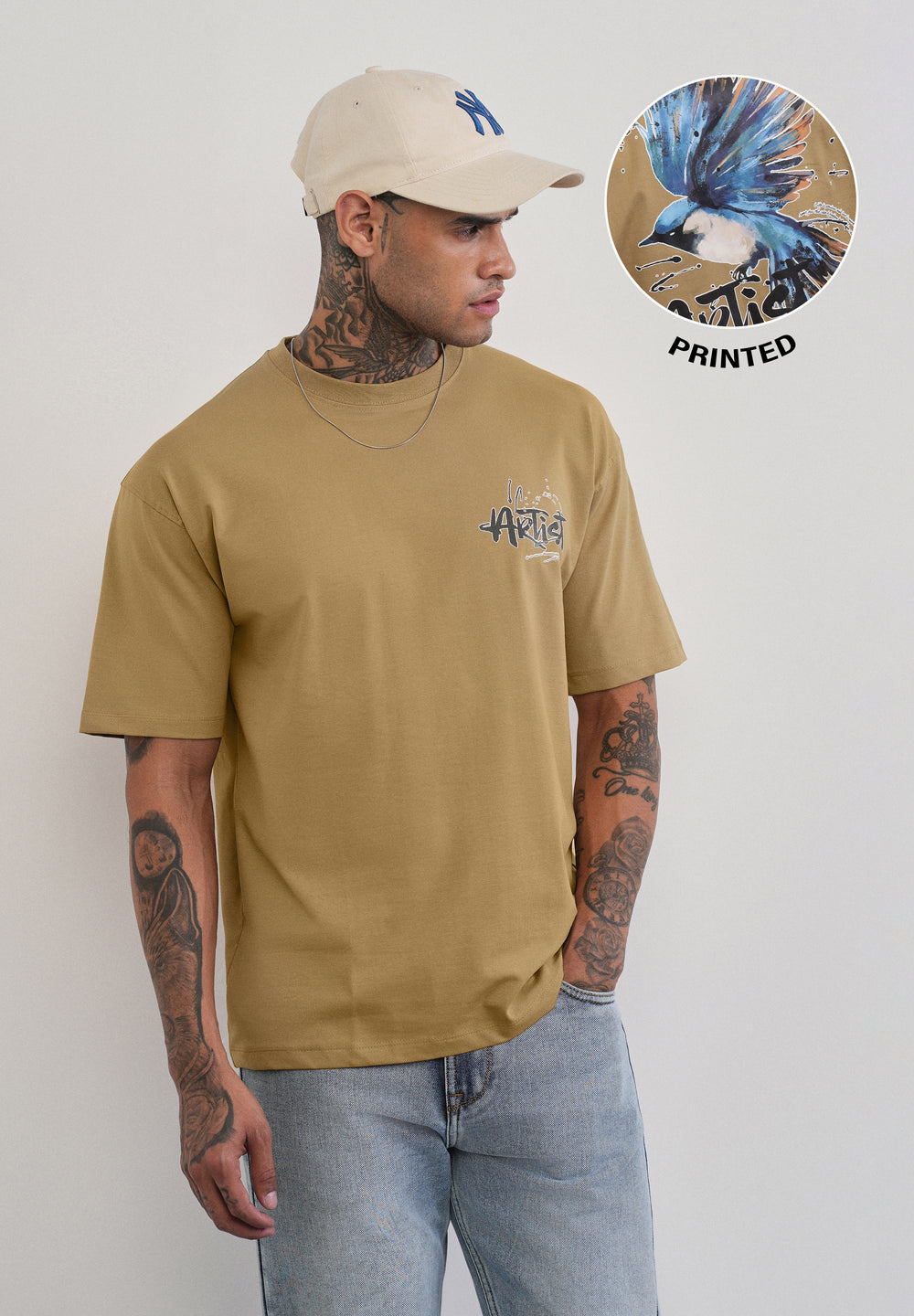 Fly High Mustard Beige T-shirt
