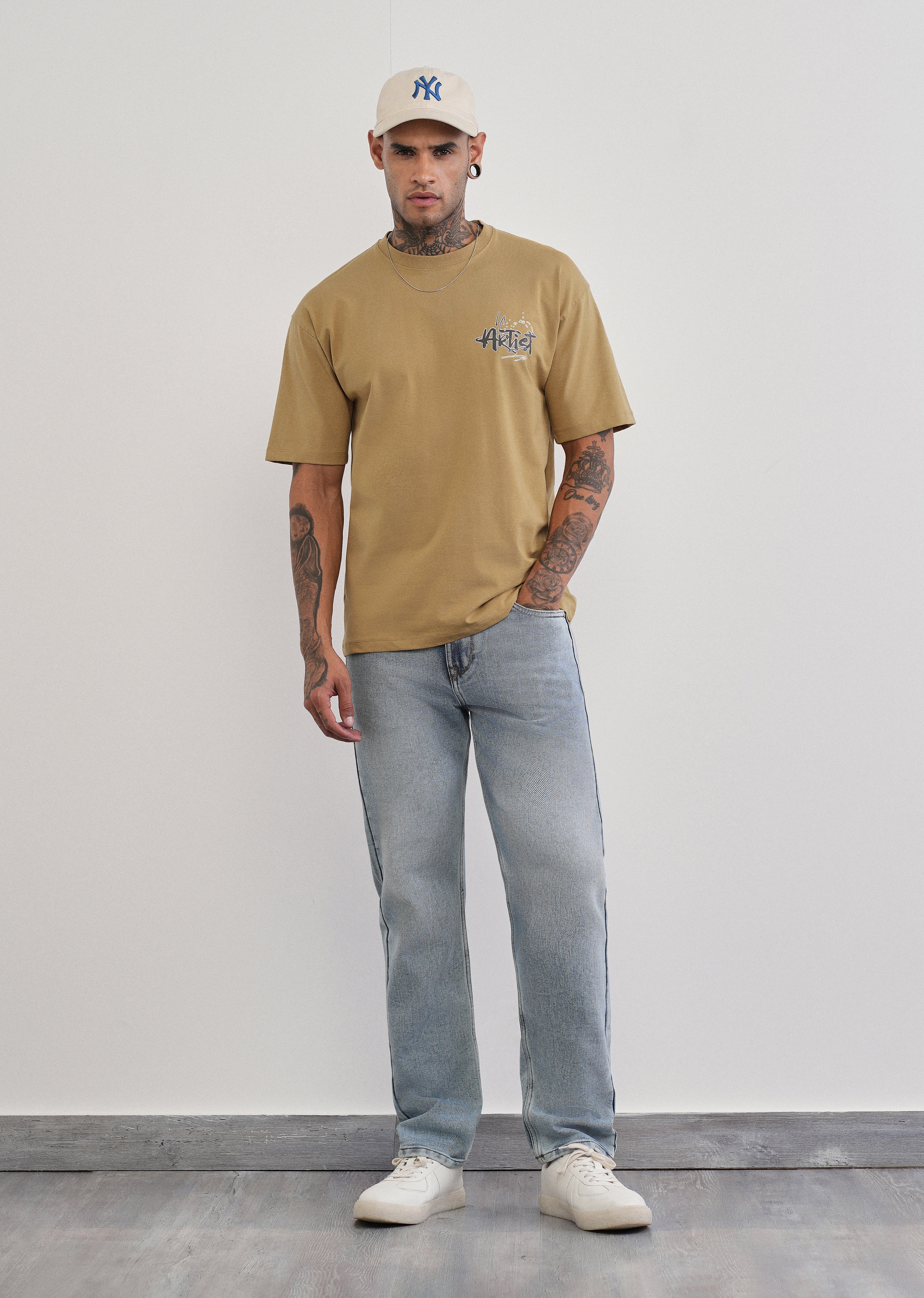 Fly High Mustard Beige T-shirt