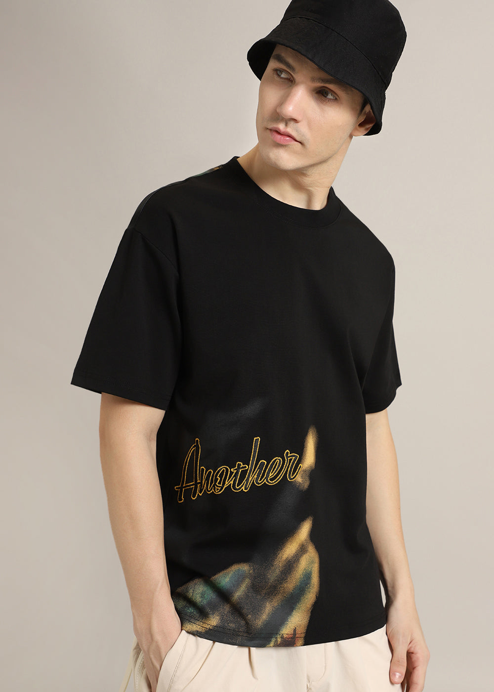 Fontastic Black Oversized T-shirt