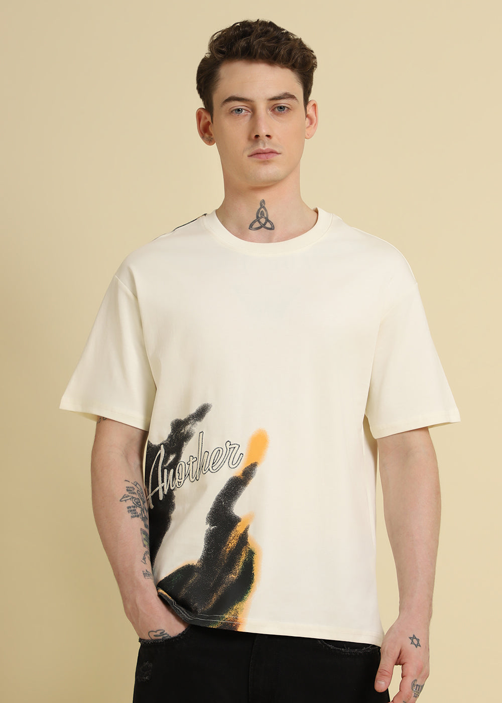 Fontastic Cream Oversized T-Shirt