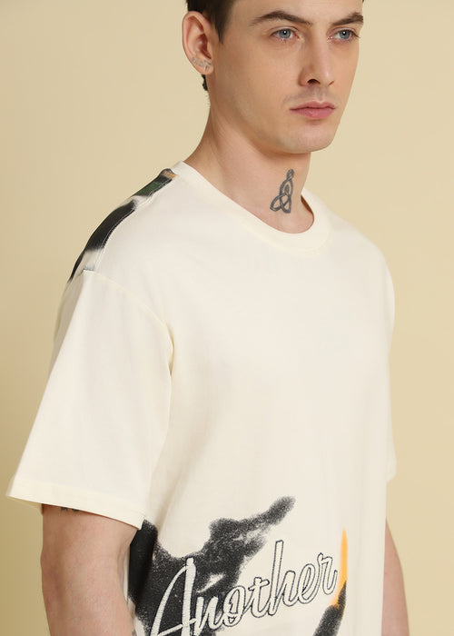 Fontastic Cream Oversized T-Shirt