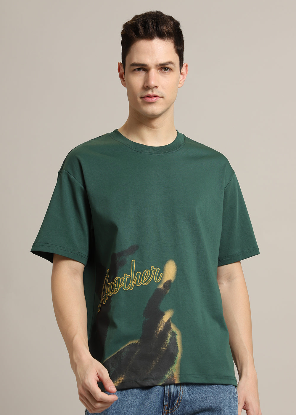 Fontastic Green Oversized T-shirt