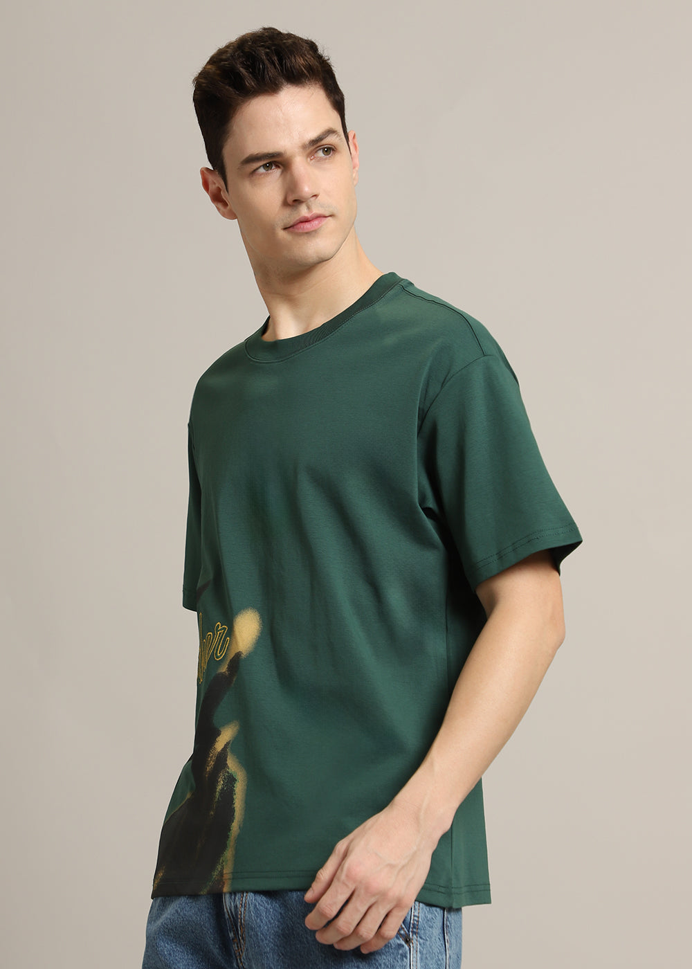 Fontastic Green Oversized T-shirt