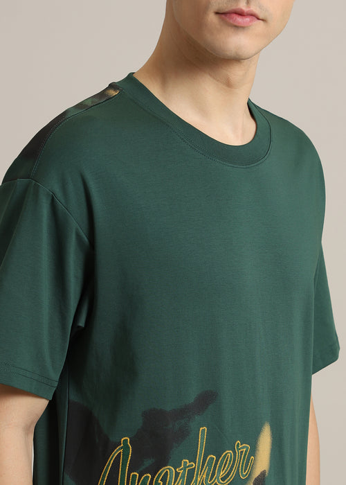 Fontastic Green Oversized T-shirt